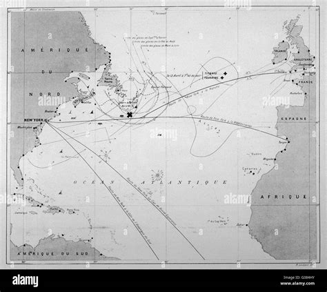 Titanic Route Map 1912
