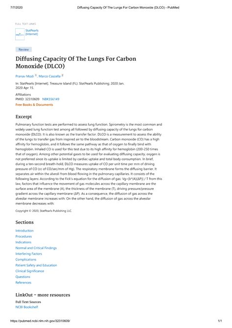 Image result for Diffusing Capacity Equation