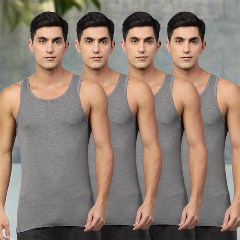 Heelium Bamboo Vest for Men - Pack of 4