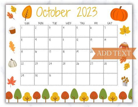 Free October Printable Calendar 2024 – Easy Print - Printables for Everyone