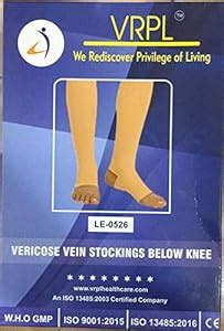 Buy VRPL VERICOSE VEIN STOCKINGS BELOW KNEE 1 PIECE XL SIZE Online at ...