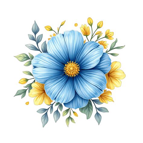 Blue Flower Yellow Flower, Blue Flowers, Yellow Flowers, Petal Color ...