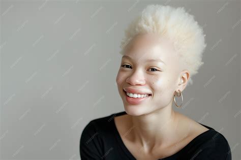 Premium Photo | Portrait of a young black albino woman in ...