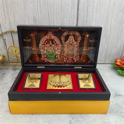 Lord Balaji & Padmavati Gift Box 8x4 – onesilver.in