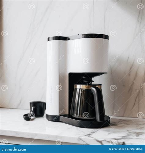 A Black and White Coffee Maker Sitting on Top of a Counter. AI ...