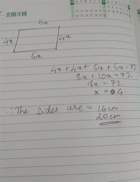 In a parallelogram, the ratio of the adjacent sides is 4 : 5 and its ...