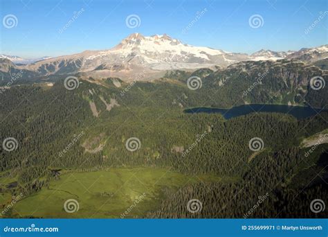 Aerial View Mount Garibaldi and Mamquam Lake Stock Image - Image of ...