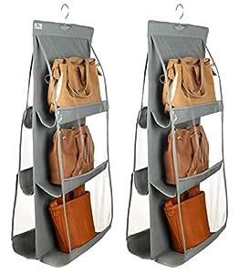 Kuber Industries Dust Proof Hanging Handbag Purse Clutch Organizer with ...