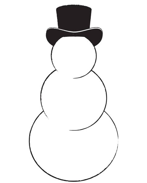 Printable Snowman Stencil - PrintableLib