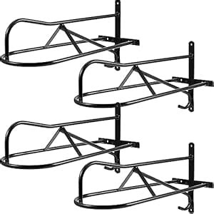 Paterr 4 Sets Saddle Rack Wall Mounted Saddle Stand, 20.3 x 11.8 x 9 ...