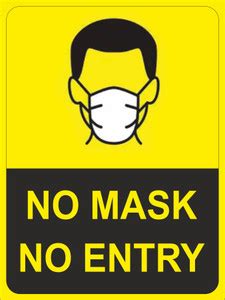 CREATIVE ADVERTISERS | NO MASK, NO ENTRY Emergency Sign Price in India ...