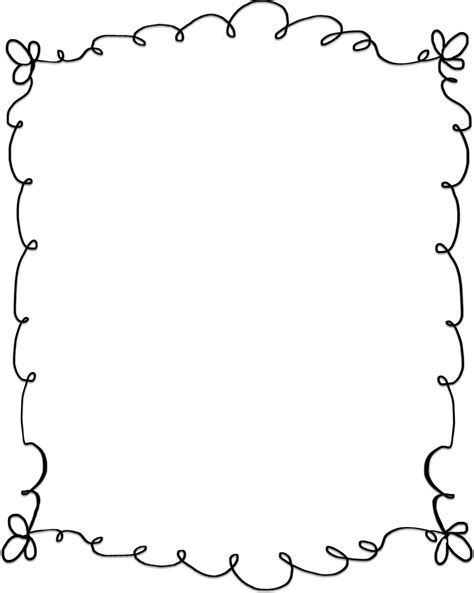 Free Printable Black And White Borders Clipart