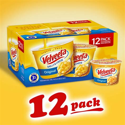 Buy Velveeta Shells and Cheese Original Microwavable Sauce Cups (12 ct ...