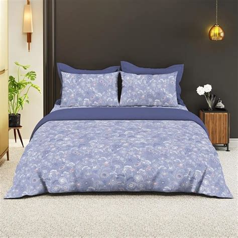 Buy Bombay Dyeing Floral Fiesta 140 TC 100% Cotton Double Size Bedsheet ...