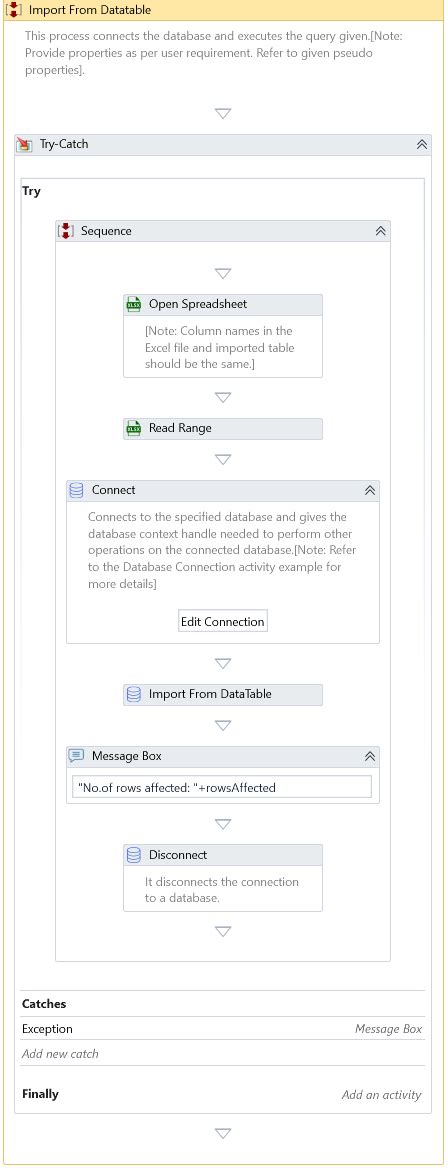 Import From DataTable | IntelliBuddies® Documentation Portal