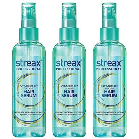 Buy STREAX PROFESSIONAL VITARICHE GLOSS HAIR SERUM 200 ML X PACK OF 3 ...