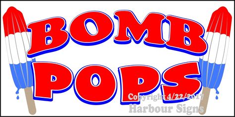 Buy DECAL Bomb Pop Ice Cream for Food Truck Restaurant Concession ...