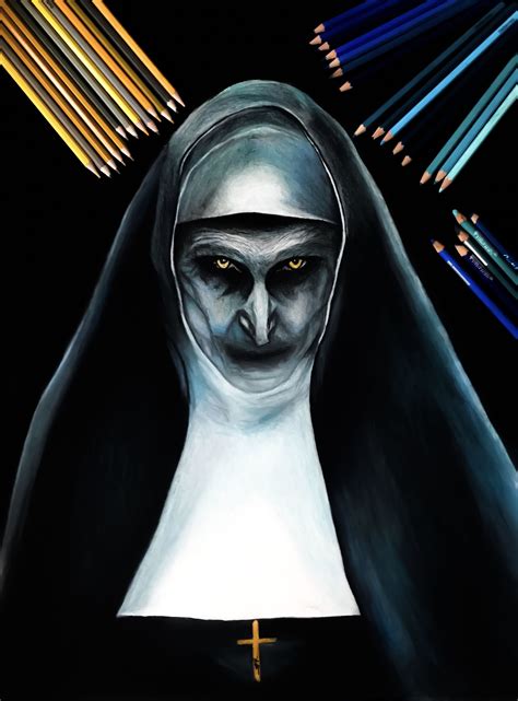The nun, Valak - Bonnie Aarons | Portrait drawing, Portraiture drawing ...