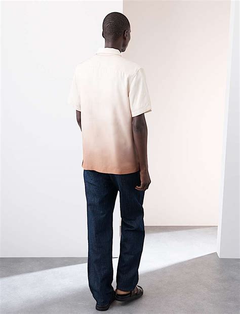 Buy Scenic Print Cuban Collar Shirt at Marks & Spencer