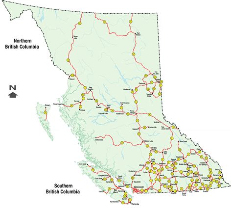 Official Numbered Routes in B.C. - Simple Map - Province of British ...