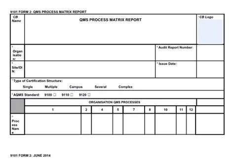 How to Do a QMS Process Matrix Report 的图像结果