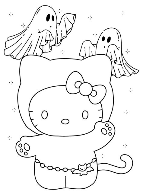 Oltre 20 pagine da colorare di Hello Kitty per Halloween - PDF ...