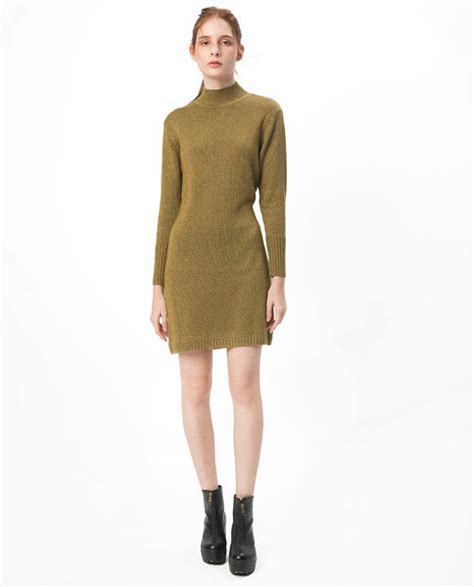 Rareism Women's Nach Gold Acrylic Fabric Full Sleeves High Neck Regular ...