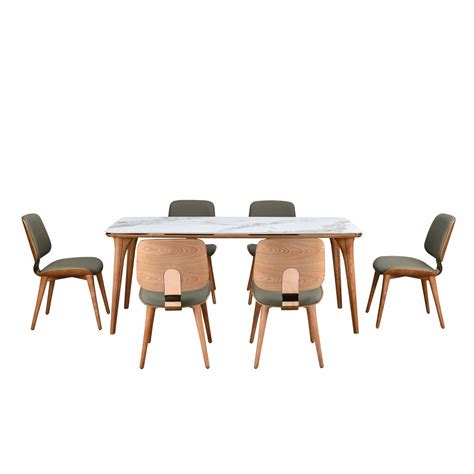 Buy Princeton 6 Seater Dining Set (White and Ash Wood) Online In India ...