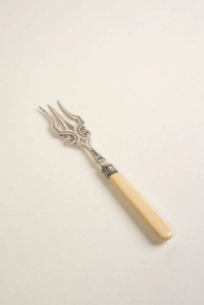 Antique Silver Serving Spoon With Bone Handle | Lazy Suzan Home