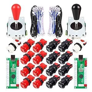 Avisiri 2 Player Arcade Joystick DIY Parts 2X USB Encoder + 2X ...