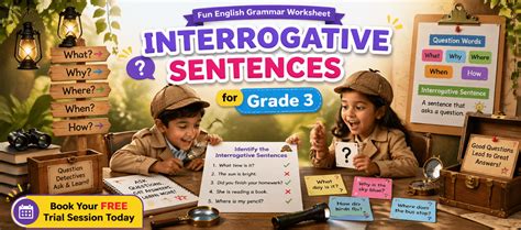 Interrogative Sentences Worksheet for Everyday Grade 3 English