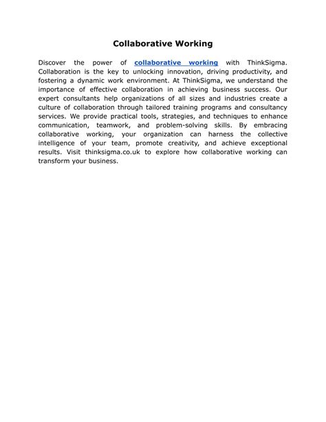 Collaborative Work 的图像结果