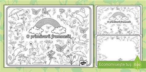 O primăvară frumoasă! – Desene de colorat