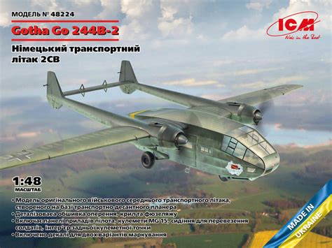 Сборная модель 1:48 Gotha Go 244B-2 немецкий транспортный самолет ...