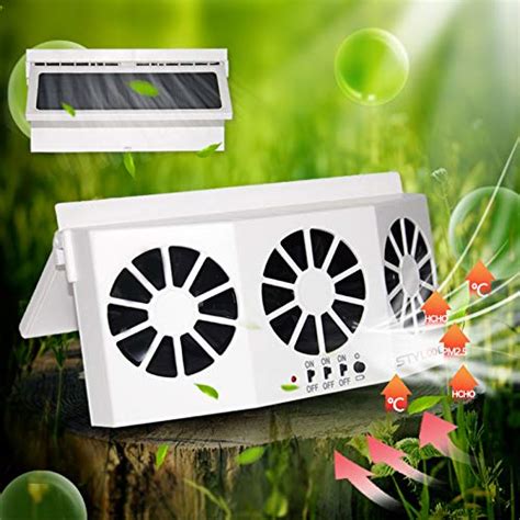 Styloocsolar Powered Car Ventilator Solar Powered Car Exhaust Fan Car ...