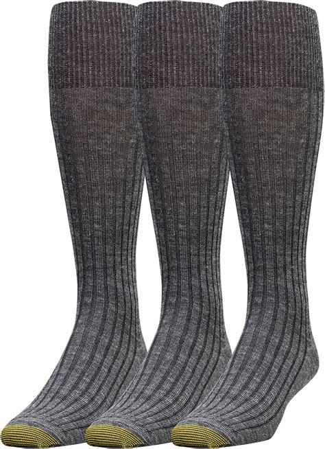 GOLDTOE Men's Windsor Wool Over The Calf Socks 3 Pack