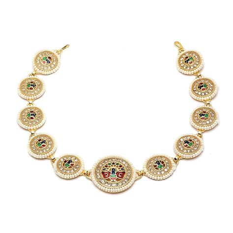 Buy Sanjog Traditional Multi-Color Meena Work Rajputi sheeshphool Matha ...