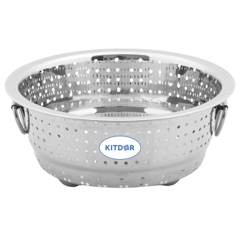 Kitdor Stainless Steel Strainer for Kitchen (Large) | Colander for ...