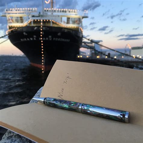 Buy LACHIEVA LUX Sea Shell Abalone Fountain Pen and Ballpoint Pen. 2 ...