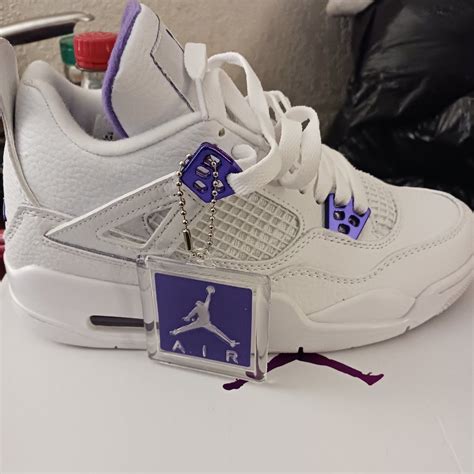 Jordan 4 retro metallic purple | Nike fashion shoes, Jordan shoes retro ...