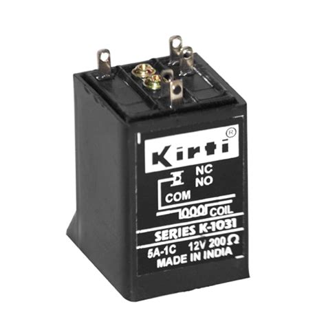 Kirti 12v Relay 5 Amp Single Contact (Sc) Electromagnetic Relay Solid ...