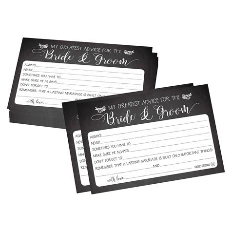 Buy 50 Floral Wedding Advice Cards - Wedding Guest Book Alternative ...