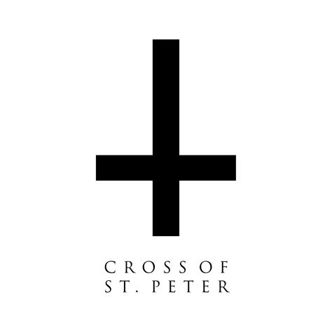 Cross of St. Peter vector illustration. The Cross of Saint Peter or ...