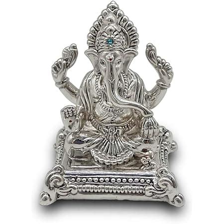 Buy MAA SILVER Ganpati Bappa/Ganesh ji murti Idol for Pooja with 99% ...