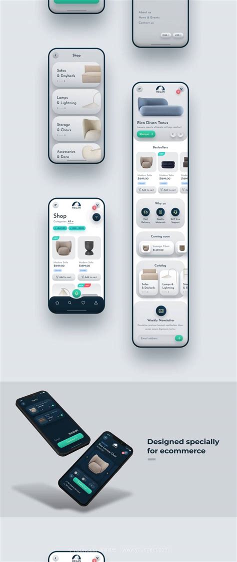 50+家具电子商务手机app界面设计下载_颜格视觉