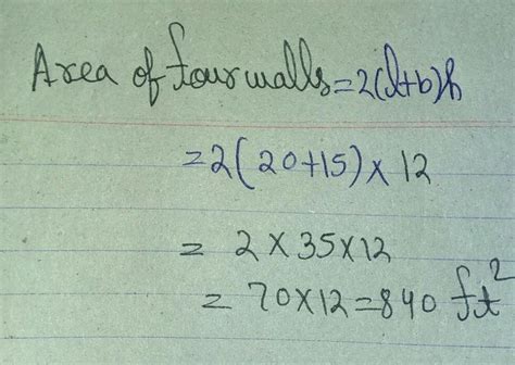length breadth and height of a room are 20ft,15ft and 12ft respectively ...