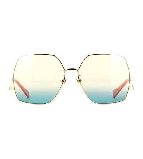 Gucci Women's Green Square Sunglasses