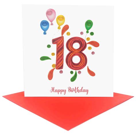 18th Birthday Card Happy Birthday 18 Years Old Card Eighteen ...