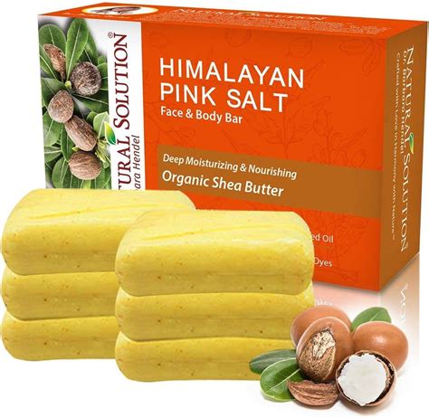 Buy Natural Solution Himalayan Pink Salt, Shea Butter Body Soap Bar (6 ...