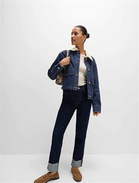 Buy Collared Relaxed Denim Jacket at Marks & Spencer